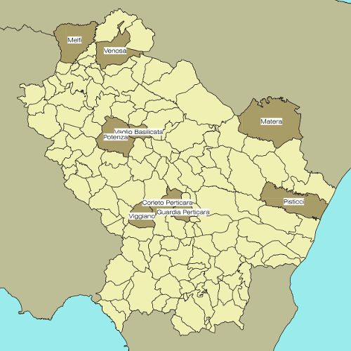 cartina basilicata